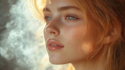 Fototapeta premium Elegant Portrait of a Woman in Natural Light