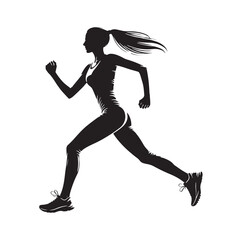 Running person illustration showing motion and vitality - Running person silhouette - Running person vector - Running person illustration - Run silhouette - Running vector

