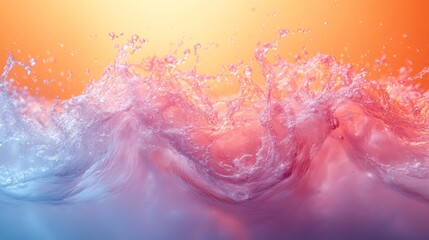 Fototapeta premium Dynamic Splash of Vibrant Pink and Blue Water
