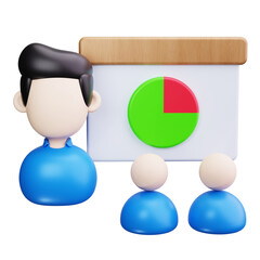 training 3d render icons