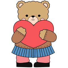 Cute Love Bear for Valentine Day
