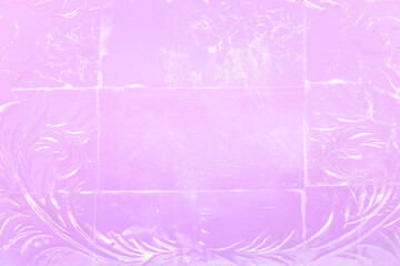 The pink or red ice background is real. Ice cube wall background for postcards for winter New Year, winter holidays, and Christmas.
