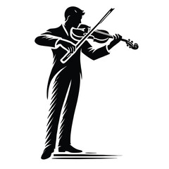 Fototapeta premium Violinist Silhouette