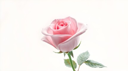 Fototapeta premium pink rose isolated on white