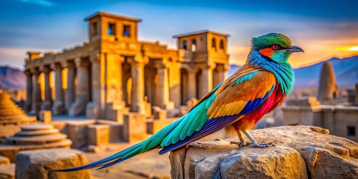 Majestic Huma Bird of Persepolis: A Candid Glimpse of Persian Mythology