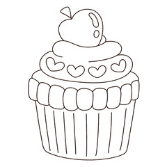 valentine, dessert, sweet, cute, doodle, cartoon, design, delicious, food, art, drawing, love, valentine's day