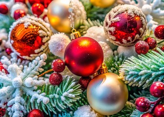 Abstract Festive Macro Background: White Space & Holiday Sparkle