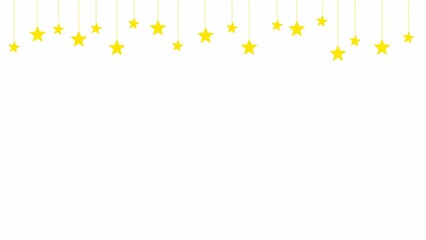 黄色い星のガーランドのパーティー装飾の背景