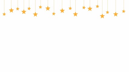 黄色の星のガーランドのパーティー装飾の背景