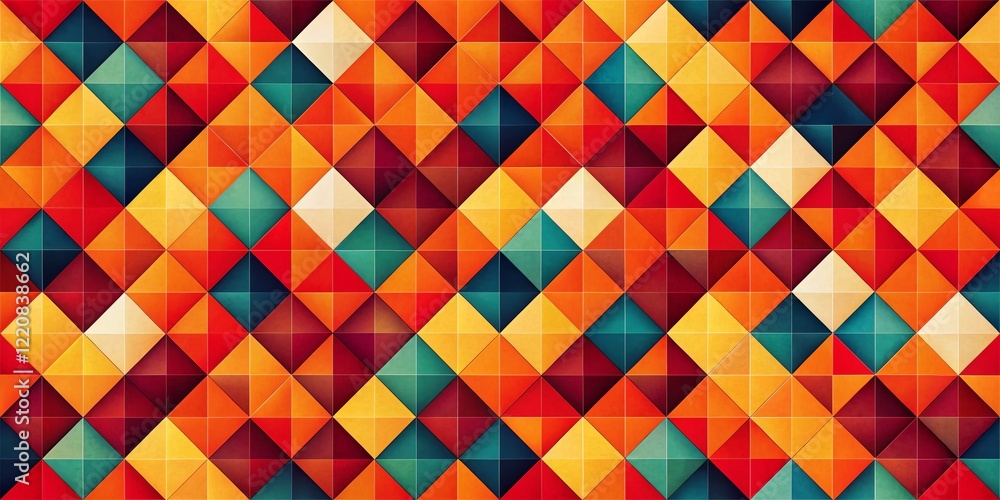 Poster Abstract Geometric Pattern Background with Right-Side Copy Space for Text Overlay