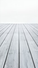 White Wooden Floor Background: Minimalist Clean Design