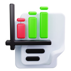 Business Plan Document 3d render icons