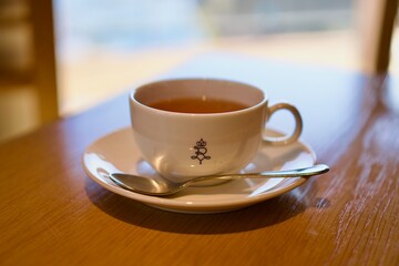 見えるカフェでの美味しい紅茶