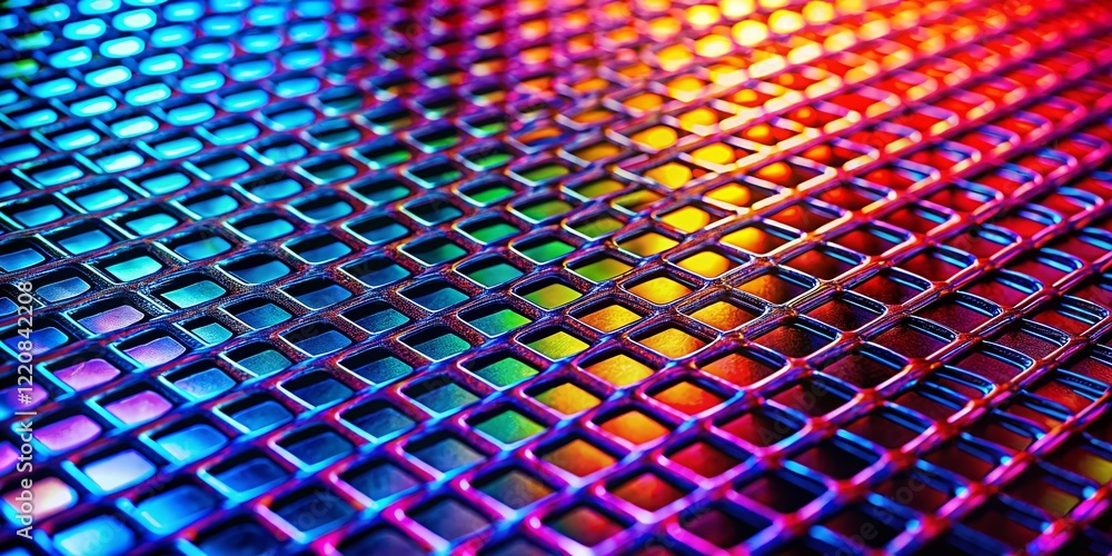 Aufkleber abstract grid macro photography: geometric design with copy space for branding & design projects