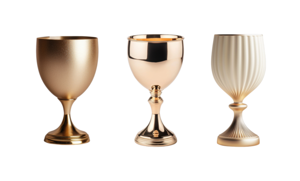 Elegant collection of decorative wine goblets
