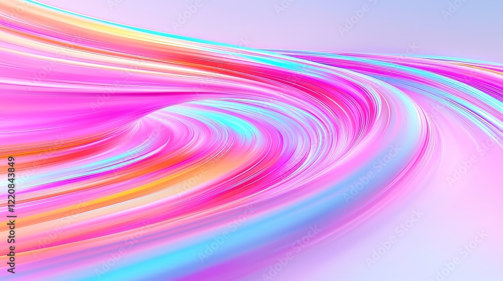 Poster dynamic colorful flowing patterns abstract digital art modern design bright environment artistic con