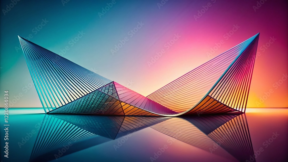 Poster abstract line art minimalist background with copy space for design
