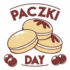 PACZKI DAY silhouette vector illustration