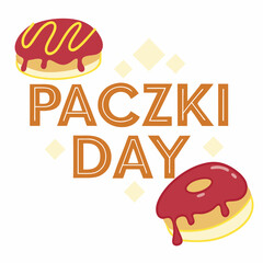 PACZKI DAY silhouette vector illustration