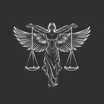 Skrzydlata Temida &ndash; symbol sprawiedliwości i wolności.