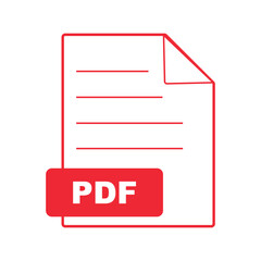 Premium Vector  PDF File Icon Download Document Button  Flat Design Vector