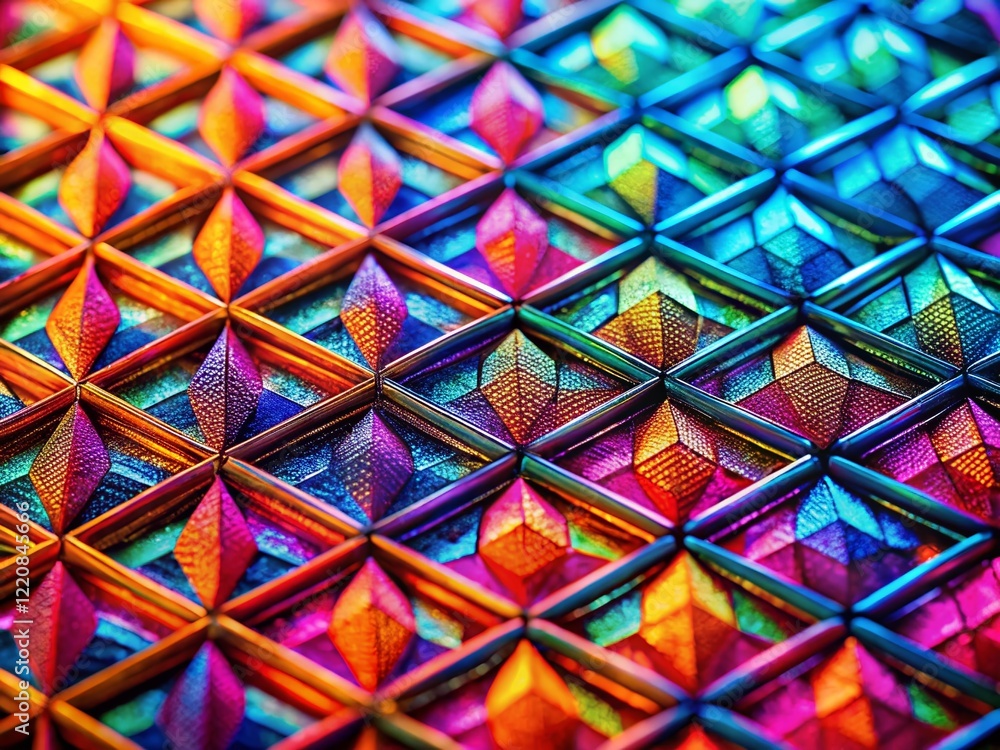 Poster abstract macro grid art photography: text space for branding & design projects