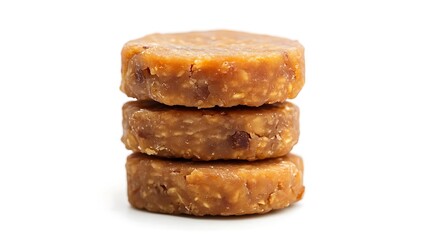 Barfi indian sweet dessert food isolated on white background.