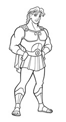 Fototapeta premium warrior sketch 