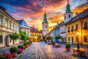 Fototapeta premium Martin Slovakia Architecture: Historic Buildings and Cityscape Views