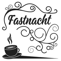 FASTNACHT DAY silhouette vector illustration