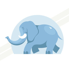 Running elephant illustration