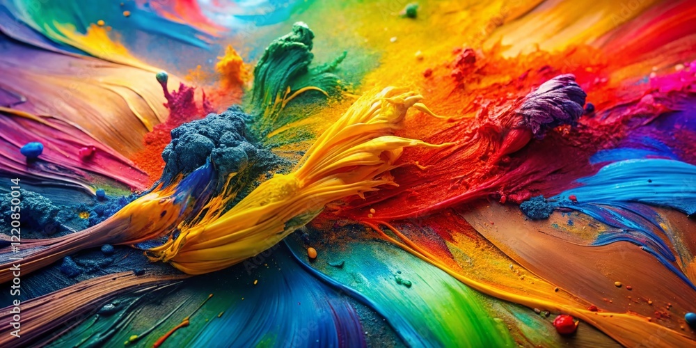 Poster abstract paint background with copy space for text and design elements - colorful artistic texture
