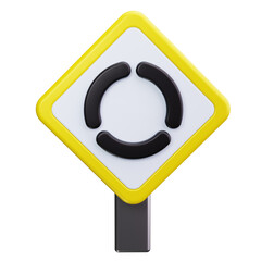 roundabout 3d render icons