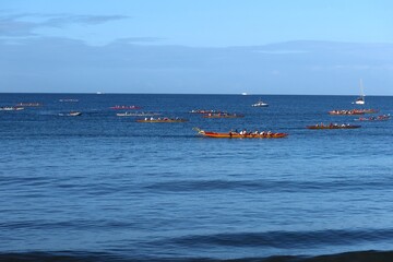 Many boats on the sea in Kihei, Maui