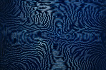 Obraz premium Fingerprint pattern glowing in blue, representing digital security, identification, and access control