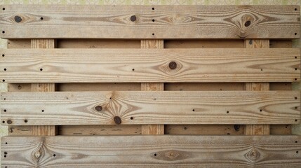 Rustic Light Brown Wooden Planks Arranged in Horizontal Pattern with Visible Grain and Knots