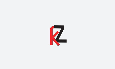 Obraz premium KZ, ZK , K , Z , Abstract Letters Logo Monogram