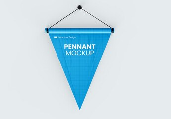 Pennant Flags Mockup Template