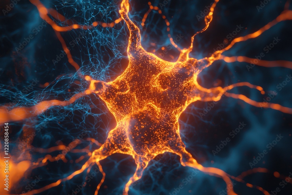 Poster futuristic visualization of global network with glowing digits in dynamic colors