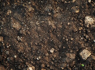 Photo of a dirt ground with moss, top view, stock photo background. --ar 64:47 --v 6.1 Job ID: a7eee753-2f1a-4444-b623-5942c7aef4ae