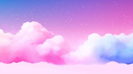 Dreamy cloudscape at sunrise imaginative landscape digital art tranquil environment soft pastel colors