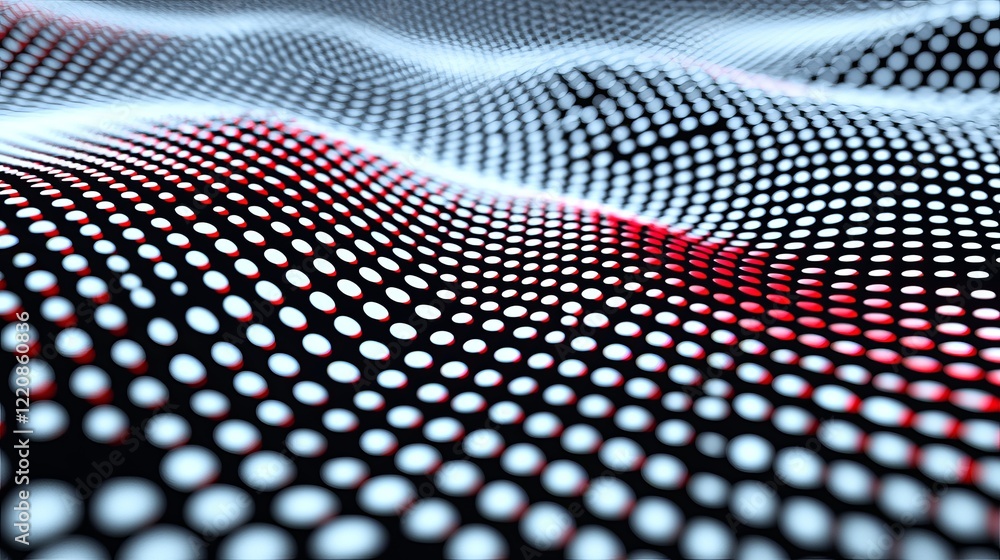 Fototapete Dynamic wave patterns abstract digital art high-tech environment futuristic design close-up view visual concept