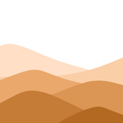 Simple hill illustration for frame design, poster, postcard, and other design