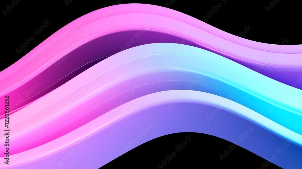 Poster dynamic colorful waves flowing in a digital space abstract art creative design vibrant environment