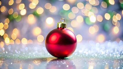 Fototapeta premium Minimalist Christmas Ornament on White Background - Festive Holiday Decoration