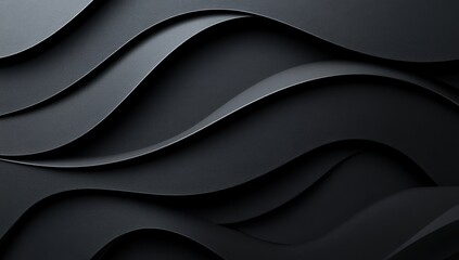 Fototapeta premium This is a close up image of a black curve set against a black background
