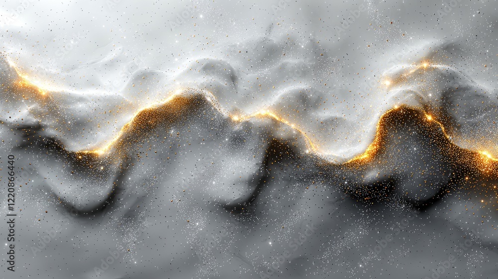 Aufkleber dynamic abstract light and shadow display digital art illuminated textures modern design close-up vi