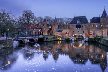 Obraz premium Evening at The KoppelPoort in Amersfoort, Netherlands.