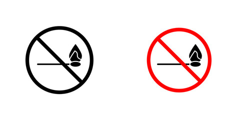 No fire sign vector pack for web designs