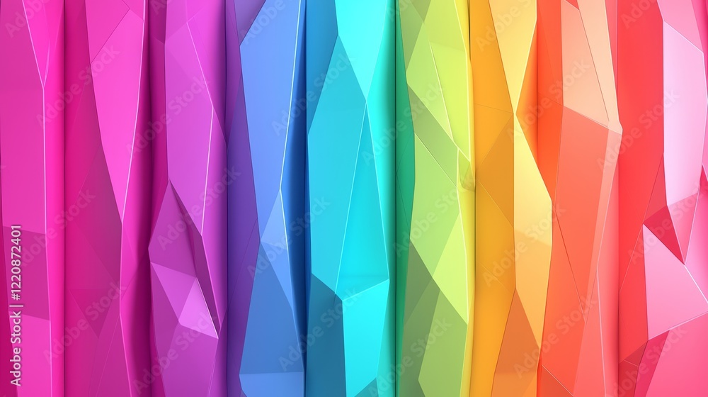 Poster vibrant abstract colorful waves digital art graphic design studio environment close-up view visual i